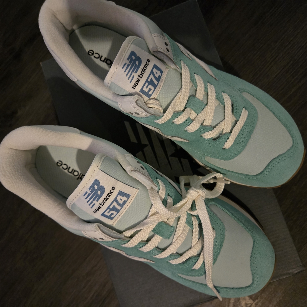 New Balance 574 Teal Sneakers